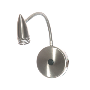 WB006 Bright Star SATIN CHROME GU10, FLEXI ARM, SWITCH, BULLET