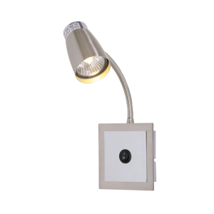 WB2023 Bright Star CHR/SC WALL SQ BASE,SWITCH GU10/9W