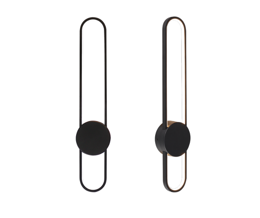 WB349 Bright Star BLACK 12W LED WALL BRACKET ALUMINIUM 3CCT