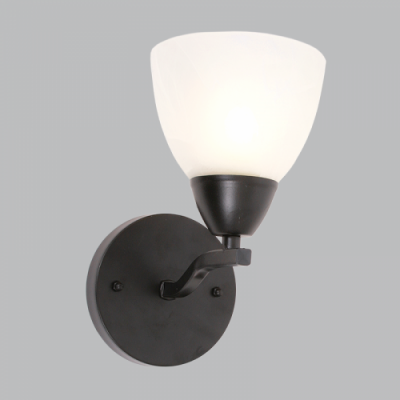 WB452/1 Bright Star M/BK 1 LT ALABASTER GLASS
