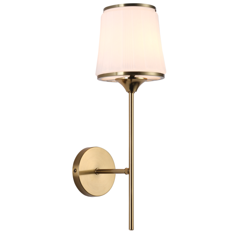 WB707/1 Bright Star BRASS GLASS SHADE, 1 x 40W SES