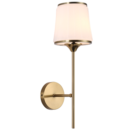 WB707/1 Bright Star BRASS GLASS SHADE, 1 x 40W SES