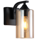 WB709/1 Bright Star BLACK GLASS SHADE, 1X40W ES