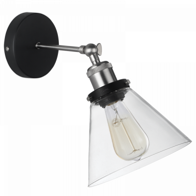 WB922 Bright Star SATIN SATIN CHROME CLEAR GLASS 1X40W ES