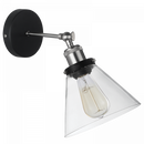 WB922 Bright Star SATIN SATIN CHROME CLEAR GLASS 1X40W ES