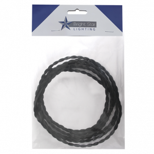 WIRE 082-5M Bright Star 5M PRE-PACK BLACK TWISTED - 2 CORE