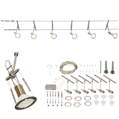 WSC003 Bright Star SAT 10 METER WIRE SYSTEM - 6 X 5 WATT LED MR16