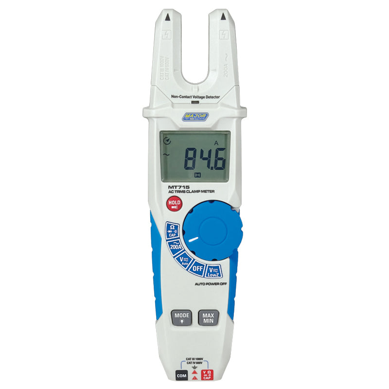 Major Tech 200A AC Open Jaw TRMS Clamp Meter – MT715