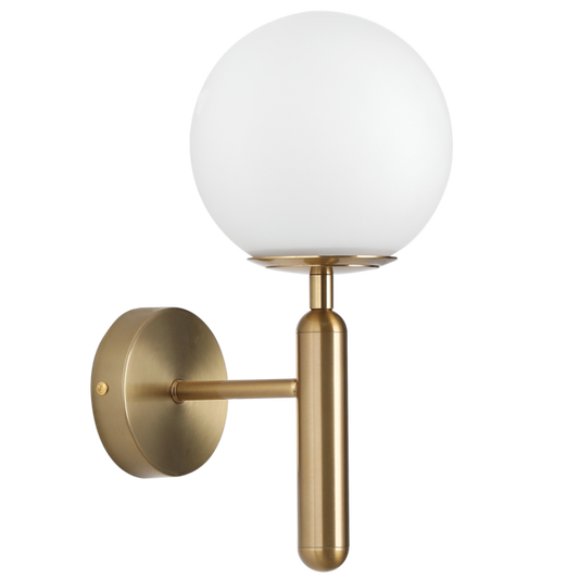 WB155/1 Bright Star BRASS BRASS WALL BRACKET WITH GLASS 1X60W ES