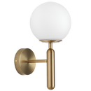 WB155/1 Bright Star BRASS BRASS WALL BRACKET WITH GLASS 1X60W ES
