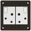 Legrand 572022 Monoblock White with White Cover Plate 2x RSA 4x4 Wall Socket