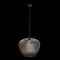 K. Light A-KLCH-910-L/SM Black with Smoke Glass 230v 60W E27 Apple Large Glass Pendant