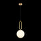 K. Light A-KLCH-913-25 Antique Brass with Opal White Glass 230v 60W E27 Medium Croquet Antique Brass Glass Pendant