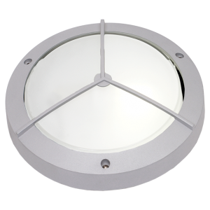 Bright Star Lighting BH050 SILVER 270mm  Round Grid - Silver IP54 ES Bulkhead