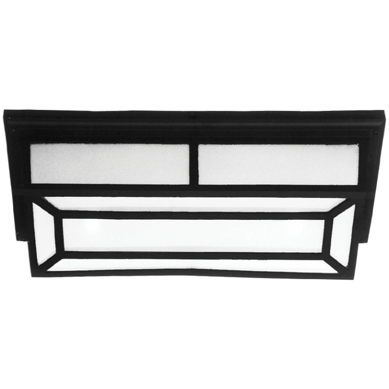 Bright Star Lighting BH3080 BLACK Die Cast Aluminium Bulkhead with Frosted Glass