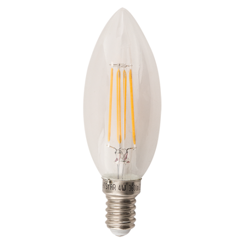 Bright Star Lighting BULB LED 130 E14 4W Warm White LED Filament Candle Bulb