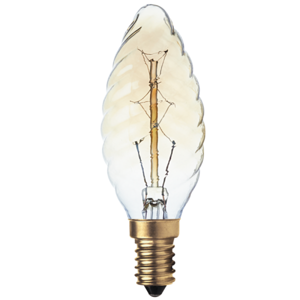 Bright Star Lighting BULB 704 E14 40W C35 Carbon Filament Twisted Candle Bulb