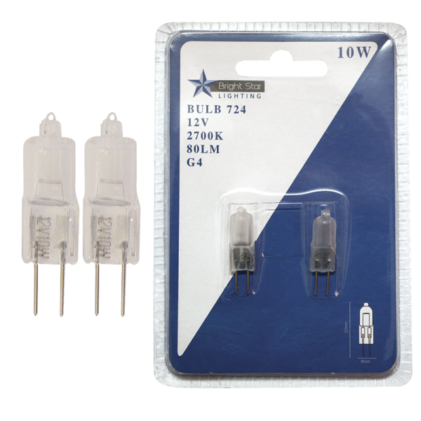 Bright Star Lighting BULB 724 G4 12V 10W Warm White Halogen Lamp