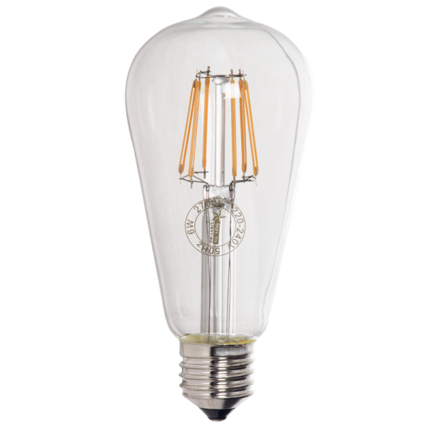 Bright Star Lighting BULB LED 157 E27 6W ST64 Warm White LED Filament Bulb