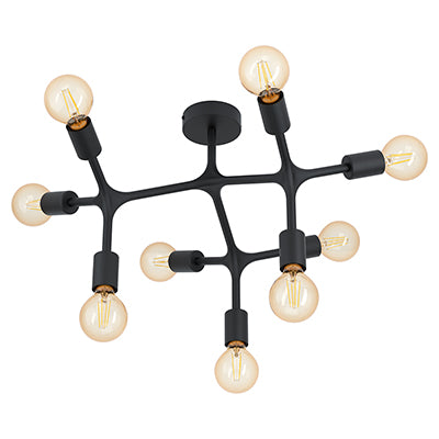 Eurolux C686 Bocadella1 9LT Ceiling Light 365mm Black