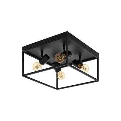 Eurolux C691 Silentina 4LT Ceiling Light 360mm Black