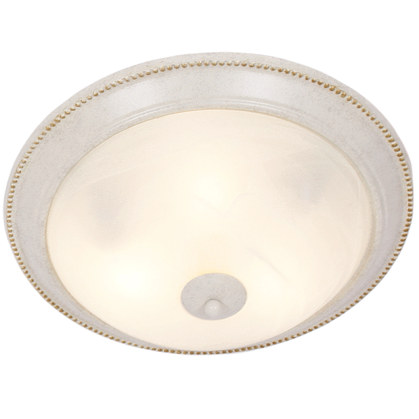 Bright Star Lighting CF021LG FR/WH Metal Base with Alabaster Glass