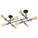Bright Star Lighting CF057/8 SATIN CHROME Black and Satin Chrome Ceiling Fitting