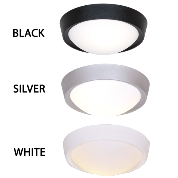 Bright Star Lighting CF099 SIL Silver Polycarbonate Base with Opal Polycarbonate Cover