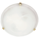 Bright Star Lighting CF12005/S WH Metal Base with Alabaster Glass and Gold Clips