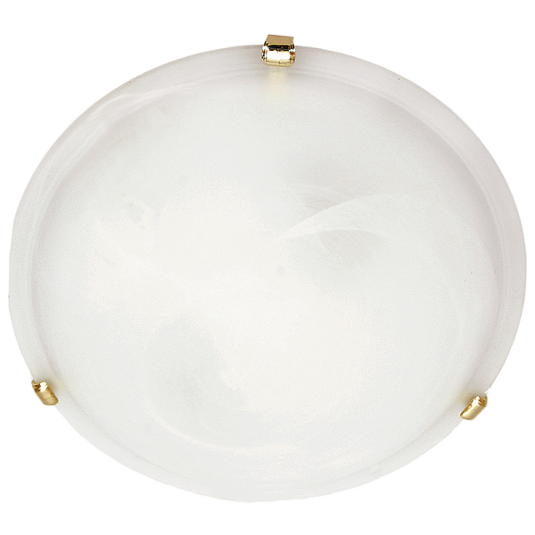 Bright Star Lighting CF12005/S WH Metal Base with Alabaster Glass and Gold Clips