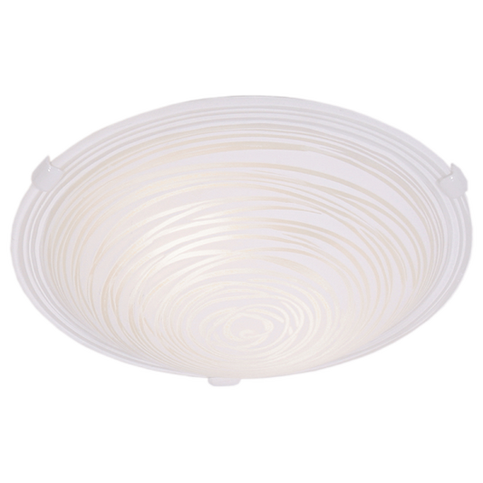 Bright Star Lighting CF1299 LARGE Patterned White Glass Fitting with White Clips