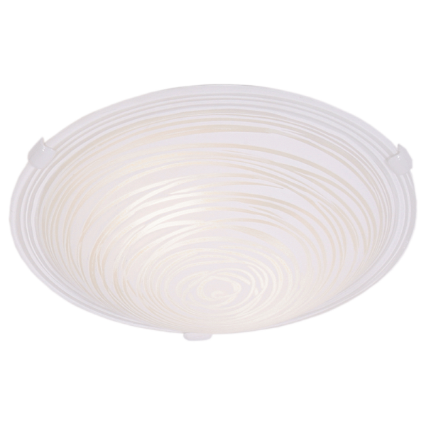 Bright Star Lighting CF1299 SMALL Patterned White Glass Fitting with White Clips