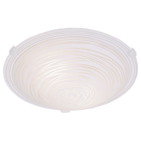 Bright Star Lighting CF1299 LARGE Patterned White Glass Fitting with White Clips