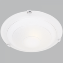 Bright Star Lighting CF1308LG CHROME Large Metal Base with Silver Patterned Alabaster Glass and Silver Clips