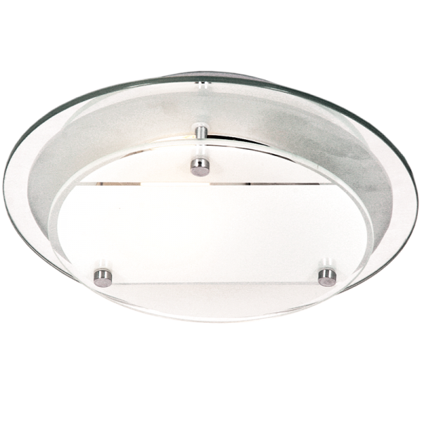 Bright Star Lighting CF1362 CHROME Mirror and Frosted Glass with Polished Chrome Clips