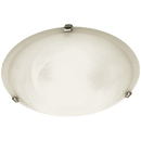 Bright Star Lighting CF2008S SILVER Small Metal Base with Alabaster Glass and Silver Clips