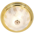 Bright Star Lighting CF214 GOLD Metal Base with Clear and Frosted Patterned Glass