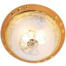Bright Star Lighting CF215 GOLD Metal Base with Clear and Frosted Patterned Glass