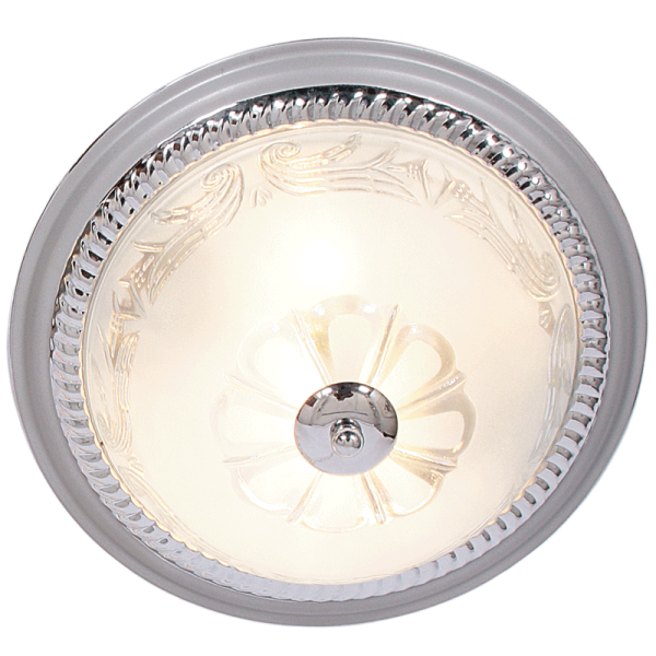 Bright Star Lighting CF219 CHROME Metal Base with Clear and Frosted Patterned Glass