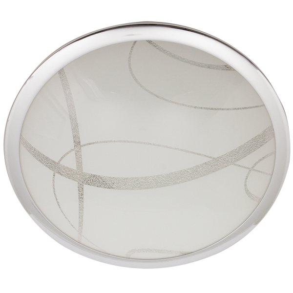 Bright Star Lighting CF266 LARGE Satin Chrome Fitting with Patterned Glass