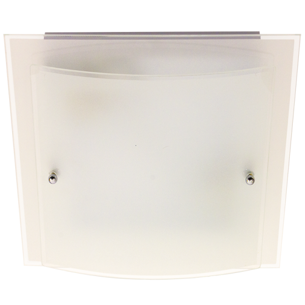 Bright Star Lighting CF267 LARGE Frosted Glass Fitting with Polished Chrome Clips