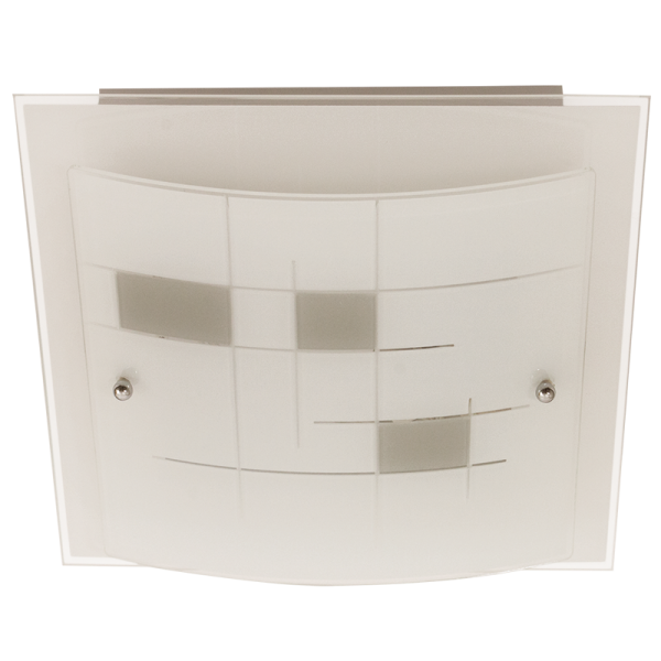 Bright Star Lighting CF268 SMALL Frosted Patterned Glass Fitting with Polished Chrome Clips
