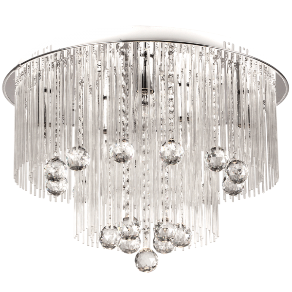 Bright Star Lighting CF288 LED Polished Chrome LED Ceiling Fitting with Crystals