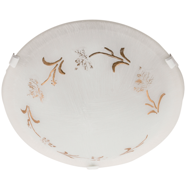 Bright Star Lighting CF289 LARGE Patterned White Glass Fitting with White Clips