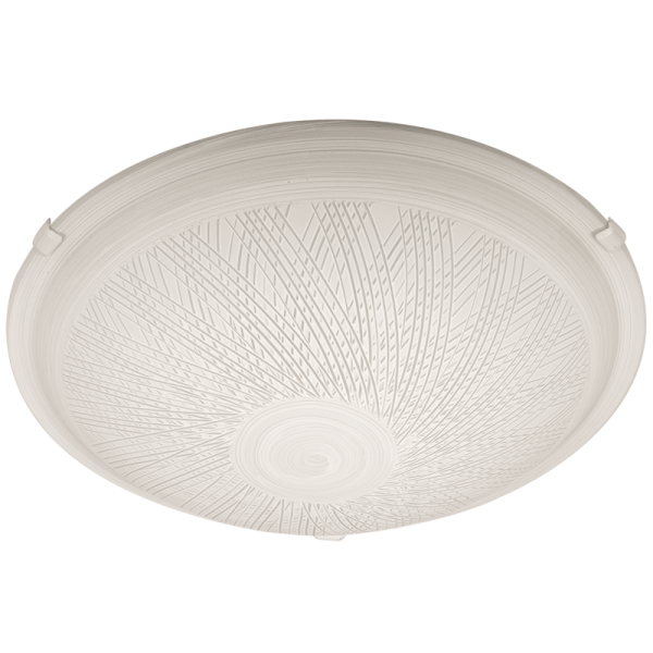Bright Star Lighting CF293 LARGE Patterned White Glass Fitting with White Clips