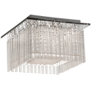 Bright Star Lighting CF296 LED Stainless Steel LED Ceiling Fitting with Glass and Acrylic Crystals