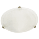 Bright Star Lighting CF2999LG SATIN Large Alabaster Glass Fitting with Satin Chrome Clips