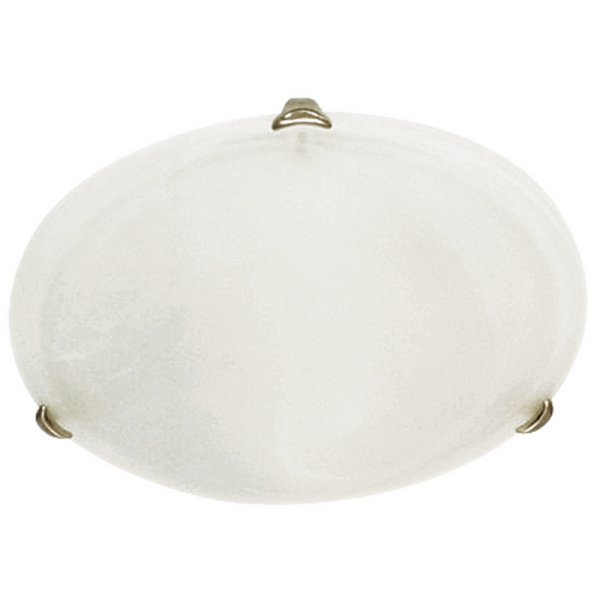 Bright Star Lighting CF2999LG SATIN Large Alabaster Glass Fitting with Satin Chrome Clips