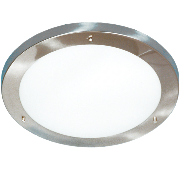 Bright Star Lighting CF3005 LG SATIN Large Satin Chrome Base with Frosted Glass