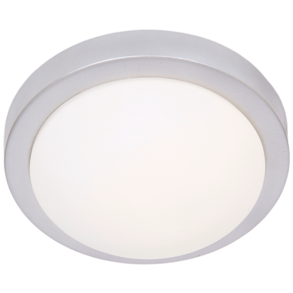 Bright Star Lighting CF3008SM SILVER Small Silver Metal Base with White Glass